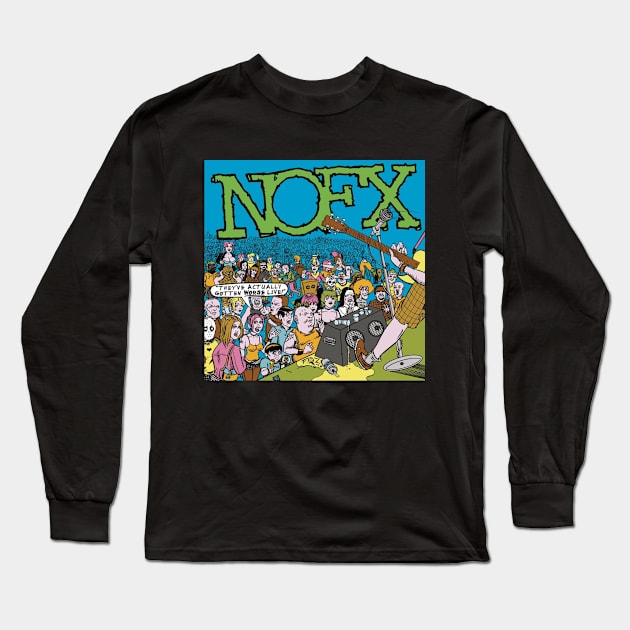 We March to the Beat of Indifferent Drum Live Nofx Long Sleeve T-Shirt by Kabel